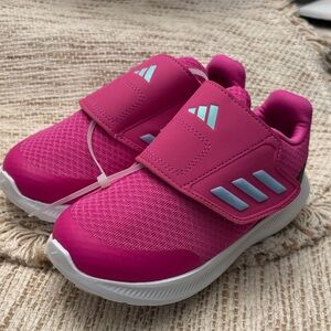 Adidas Kids Fuchsia and White Sneakers